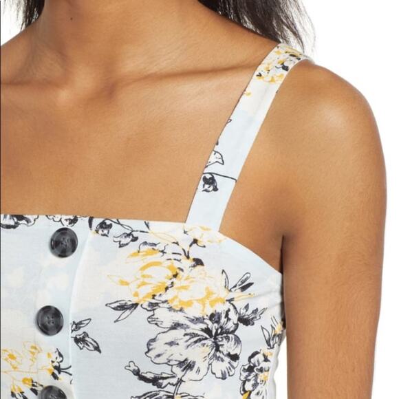 BP Button Front Floral print Tank - Picture 3 of 8